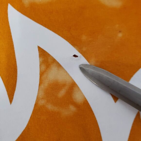 Spitfire SIZE M Womens Unisex Orange Tie Dye LOGO T-Shirt Short Sleeve FLAW - Picture 8 of 14